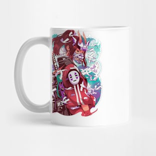 White Dragon Samurai Mug